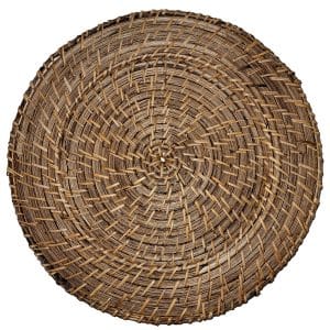 Rustic Rattan Charger Plates for rent