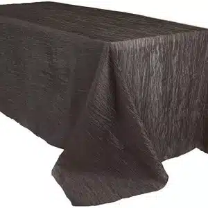 90 x 156 Black Crinkle Taffeta Linen