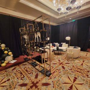 10' Black Velour Drapes