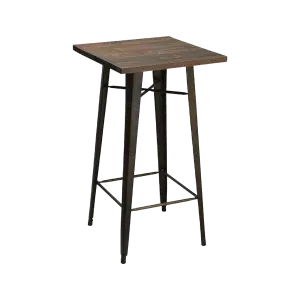 Rustic Wood Top Cocktail Table