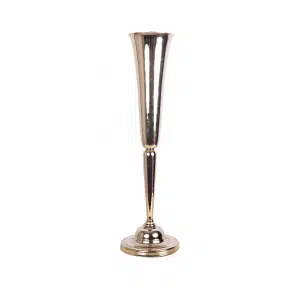 Tall Gold Trumpet Vase