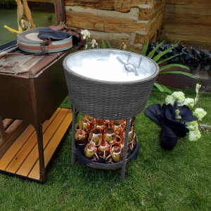 Gray Wicker Ice Table