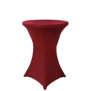 Apple/Dark Red Spandex Cocktail Table Cover