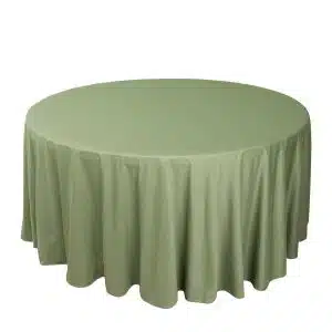 120 Round Sage Green Linen