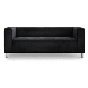 Black Velour Love Seat