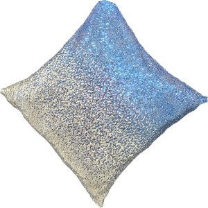 Blue Silver Sequin Pillow