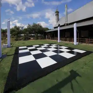 Black and White Checkered Dance Floor