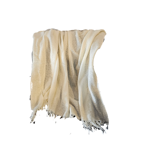 Ivory Fringe Throw Blanket