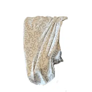 White With Pattern Throw Blanket