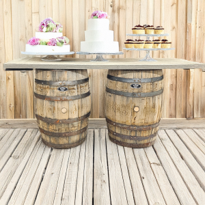 Rustic Barrel Dessert Table