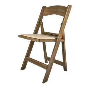 Faux Natural Wood Folding Chair