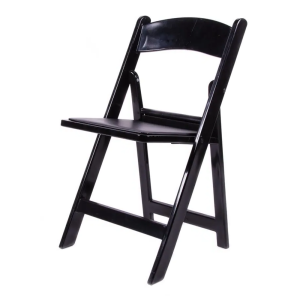 Black Resin Folding Chair