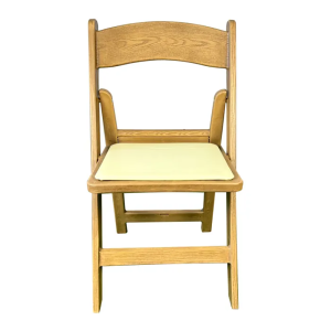 Faux Natural Wood Folding Chair