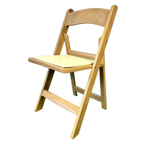 Faux Natural Wood Folding Chair