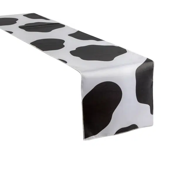 Cow Print Satin Runner