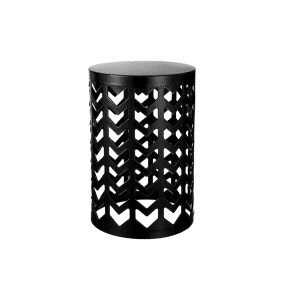 Black Chevron Metal Accent Table