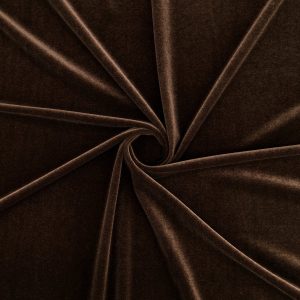 12' Brown Velour Drapes